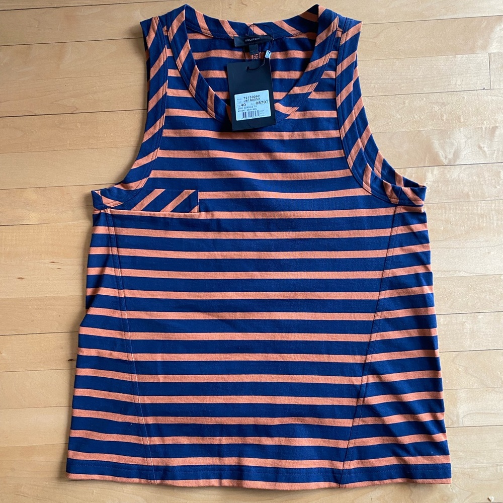 NWT Belstaff Cori Striped Tank Top